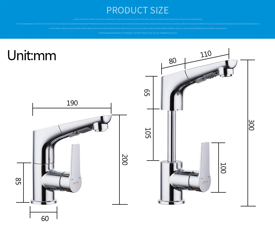 GAPPO pull out brass kitchen faucet water mixer tap Kitchen tap water mixer crane Chrome torneira cozinha