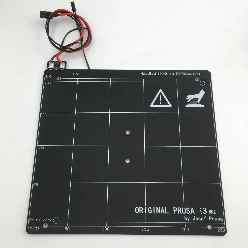 Prusa i3 mk2 3d принтер PCB кровать с подогревом с пей ленты клонированные