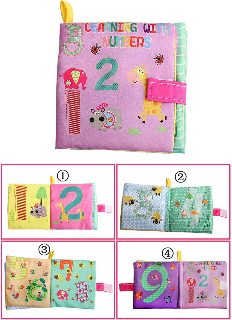 Baby Books 0 12 months soft cloth book educational for baby Newborns Kids Learning toddlers Toys Infant sensory Books rustle