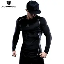 FANNAI Running Shirt Men T-shirt Long Sleeve Compression Shirts Rashgard Gym T Shirt Fitness Sport Shirt Men jogging dry fit