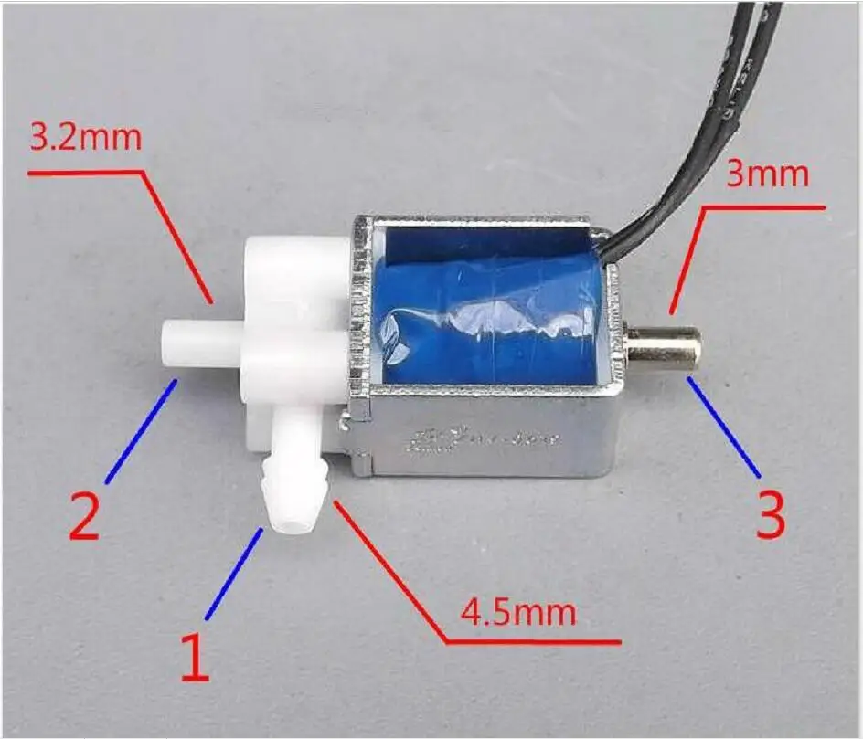 

1PCS DC5v 6V Two-Position Three-Way Electronic Control Solenoid Exhaust Air Valve