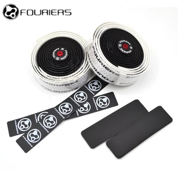 

Fouriers PU Bike Drop black white Handlebar Tape Wraps 700c Fixed Gear Road Bike Handle bar Tapes Belt With Holes Bike Parts