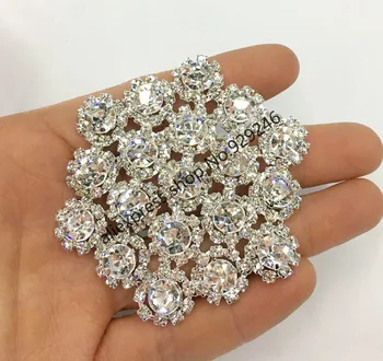 

2pc/lot delicate small round flower crystal trimmings shiny rhinestone applique for bridal wedding dress hairdress embellishment