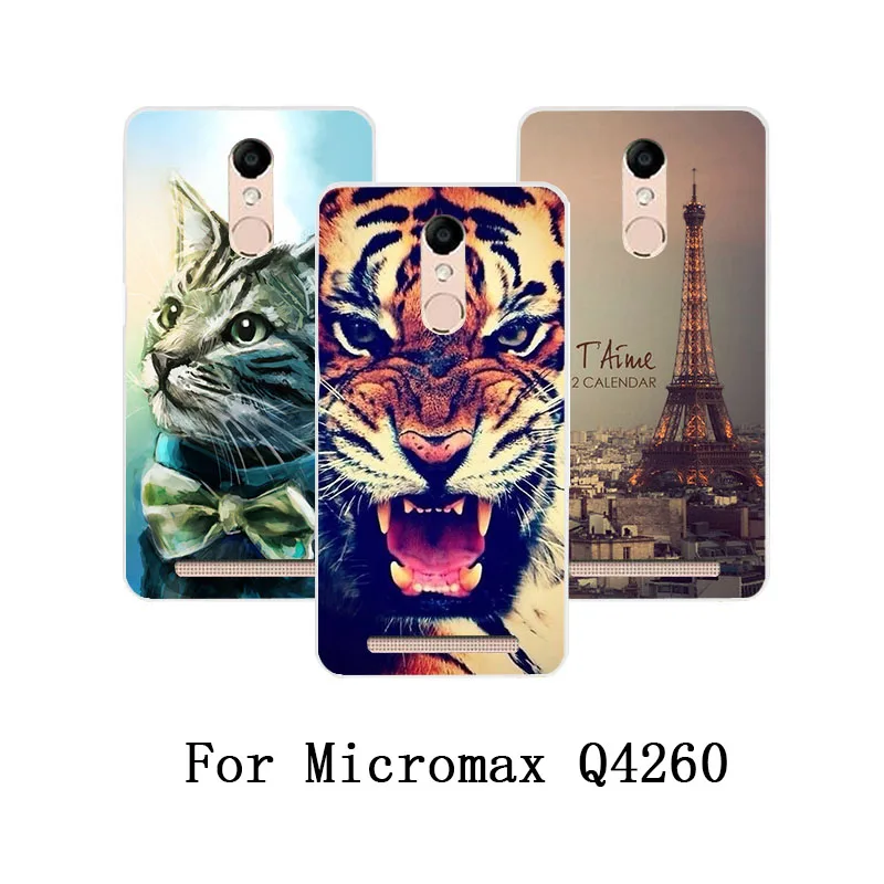 Чехол Для Micromax Q4260 s мягкий чехол из ТПУ с рисунком цветов животных эйфелевых