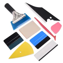 FOSHIO виниловая пленка из углеродного волокна для автомобиля, набор инструментов, оконная тонировка, пленка из фольги, упаковка, резиновый скребок, набор инструментов для чистки