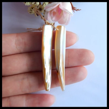 

Semi-precious stones Natural Pink Shell Earring Bead,Fashion Earring Jewelry,48x8x7mm,9.2g