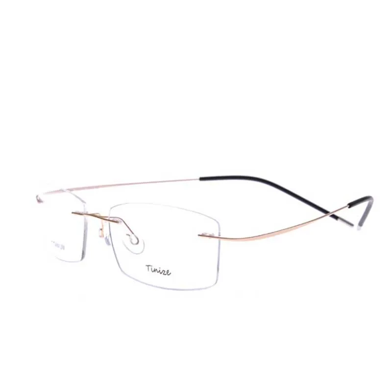

Dave 7 Colors Fashion Rimless Glasses Frames / Fashion Memory Titanium Eyeglasses Frames 9 Grams / Prescription Optical Frames