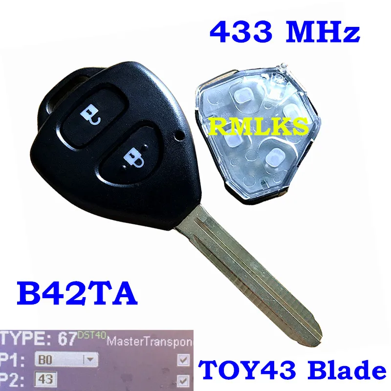 Для TOYOTA HILUX VIGO MK6 SR5 2 кнопочный пульт дистанционного управления 4D67 CHIP KEY