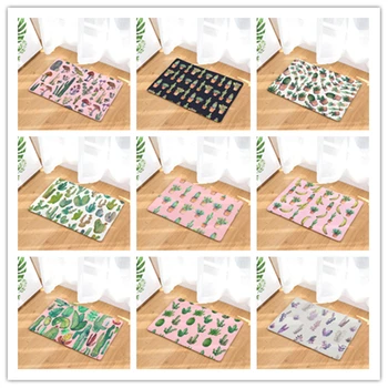 

Cross-border law Laiwu 3d printing carpet Cactus bedroom home living room carpet cartoon printing mats mats custom