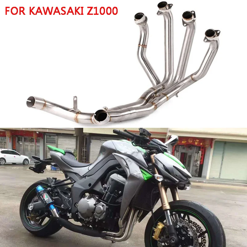 

For Kawasaki Z1000 Motorcycle Exhaust Muffler Slip on Full System Pipe Modified Stainess Steel Front Pipe Tube Header Link Pipe