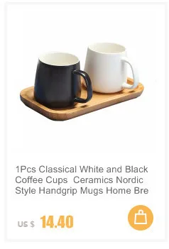 1 шт., классические белые и черные кофейные чашки, керамические кружки в скандинавском стиле с рукоятками, домашняя чашка для завтрака, молока, кружка, пара чашек, логотип