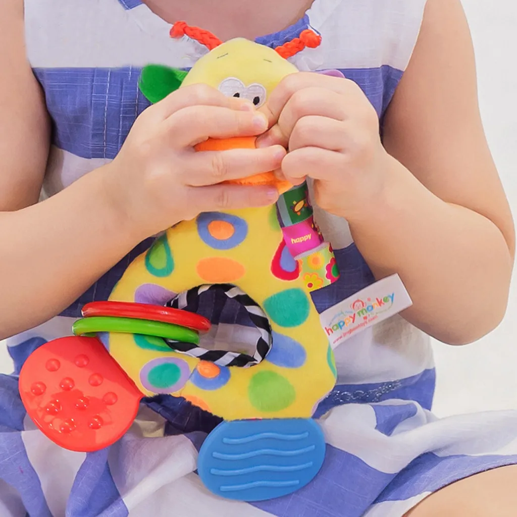 Детская игрушка из мультика на кровать, на коляску игрушка в виде животного ручная погремушка molars плюшевая детская игрушка 0-1 лет Детская игрушка тканевая книга головоломка Z521Z