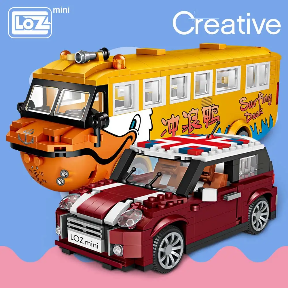 Лоз мини блоки модель автомобиля строительные лего техник Creator гоночный
