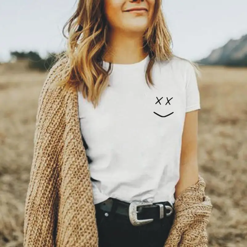 

Women Tshirt Pocket Print T-Shirt One Direction Harajuku Tee Shirt Femme Short Sleeve Casaul T Shirt Women Tops Camiseta Mujer