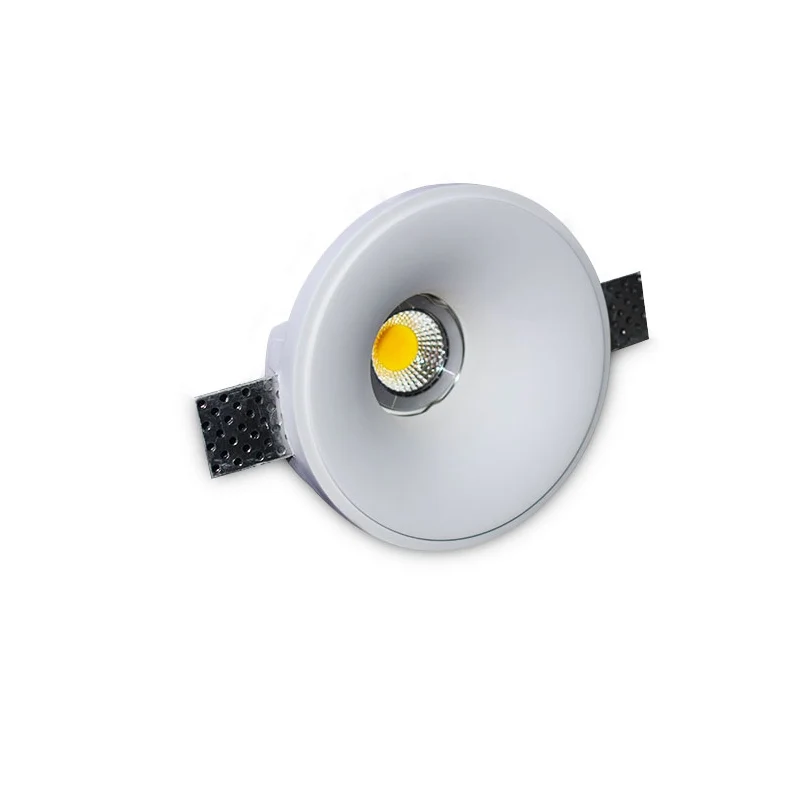 Безрежущий гипсовый потолочный светильник встроенный светодиодный gesso light GU10