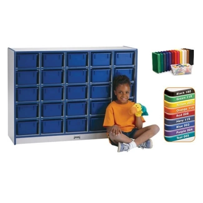 RAINBOW ACCENTS 0426JCWW114 25 TRAY MOBILE CUBBIE With trays - ORANGE