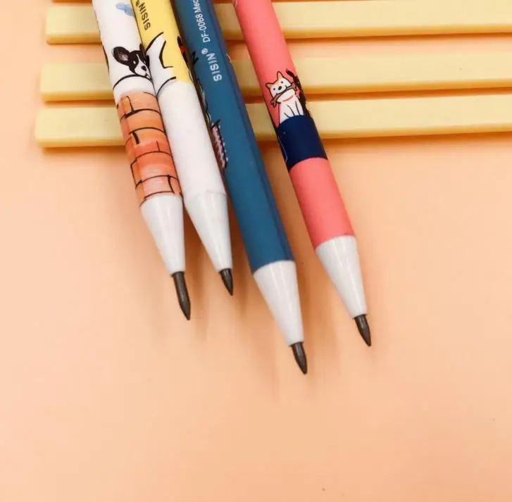 4 шт. Kawaii Cute Dog 2,0 мм механический пресс-карандаш с точилкой для карандашей школьные офисные принадлежности канцелярский подарок для студента