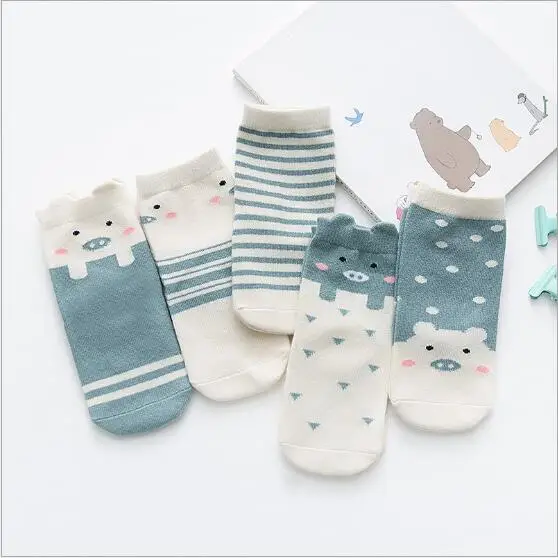 5 пар в упаковке, новые носки для новорожненных младенцев, осенне-зимние хлопковые носки в полоску с трехмерным рисунком для маленьких мальчиков и девочек от 0 до 12 лет