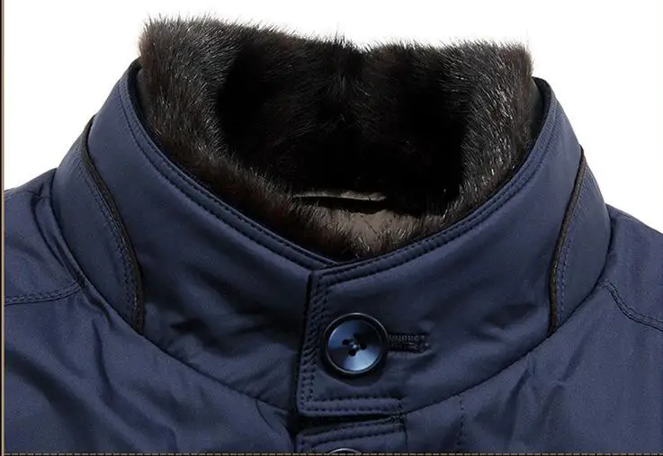 2018 New Arrival Brand Datousha Winter Fashion Mink Fur Detachable Collar Men's Coat Mid-length Men Casual Thick Down Jacket 2018 New Arrival Brand Datousha Winter Fashion Mink Fur Detachable Collar Men's Coat Mid-length Men Casual Thick Down Jacket