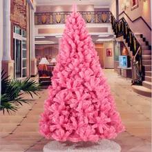 Рождественский подарок на год, 2,1 м/2,4 м, розовая Высококачественная Рождественская елка с украшениями, Рождественский торговый автомат