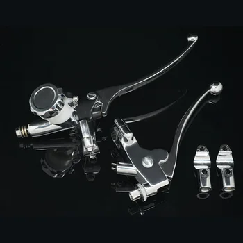 

Chrome 7/8" 22mm Universal Motorcycle Brake Clutch Lever Master Cylinder Set For YAMAHA FZR1000 YZF600R YZF1000R YZF750R TRX850