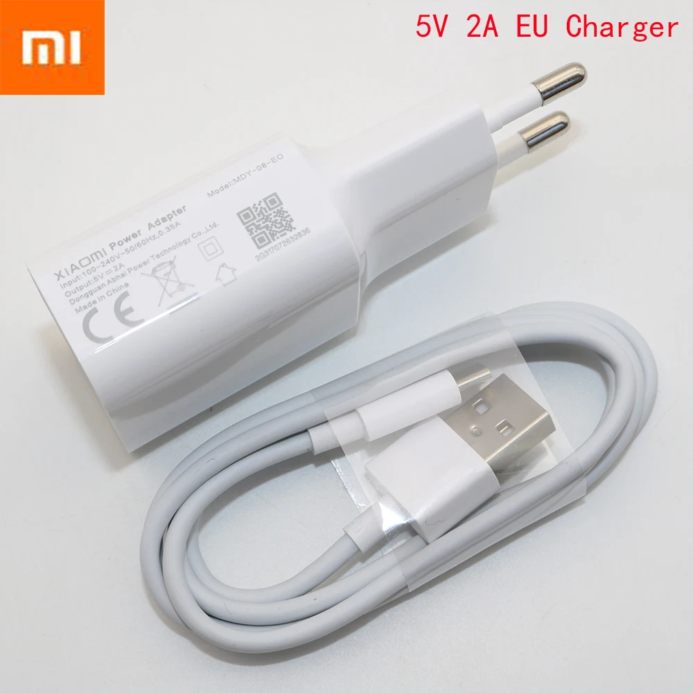 

Original XIAOMI Wall Charger 5V2A EU Plug Adapter 100cm Micro USB Data Sync Cable For Redmi Note 2 3 4 5 plus pro 4X 5a 4a S2 3S