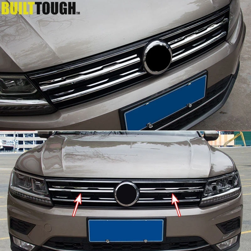 Chrome Front Mesh Grill Bumper Cover For VW Tiguan Mk2 2016 2017 2020 Trim Insert Bonnet Garnish Molding Styling Guard Protector|Chromium Styling| - AliExpress