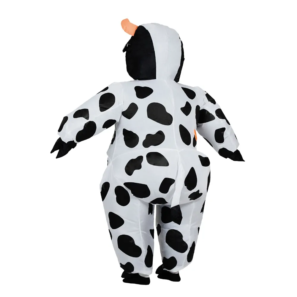 Inflatable Cow Costume for Adult Women Men Kid Boy Girl Halloween Party Carnival Cosplay Dress Blow Up Suit Animal Mascot Outfit