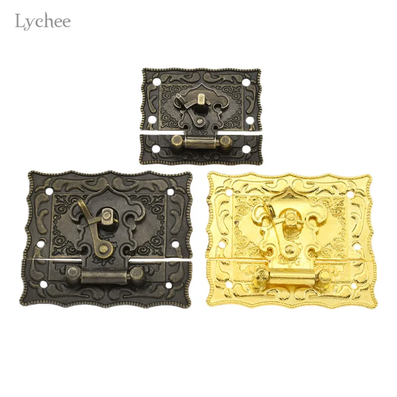 Lychee Vintage Jewelry Box Hasp Latch Lock Decorative Hasps For Home
