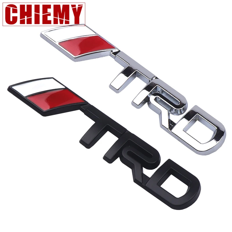 

Car styling Black Silver 3D Car TRD Logo Emblem Badge Sticker Metal Decal For Toyota Camry Corolla Yaris Car accessories