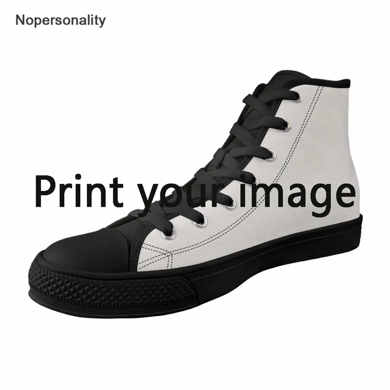 

Nopersonality Men's Vulcanize Shoes Leisure High-top Canvas Shoes Custom Your Image Male Shoes Lace-up Sneakers Plus Size36-48