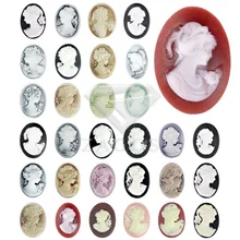 Модные Винтажные овальные женские Камеи кабошон с плоской задней частью для изготовления ювелирных изделий,, быстрая