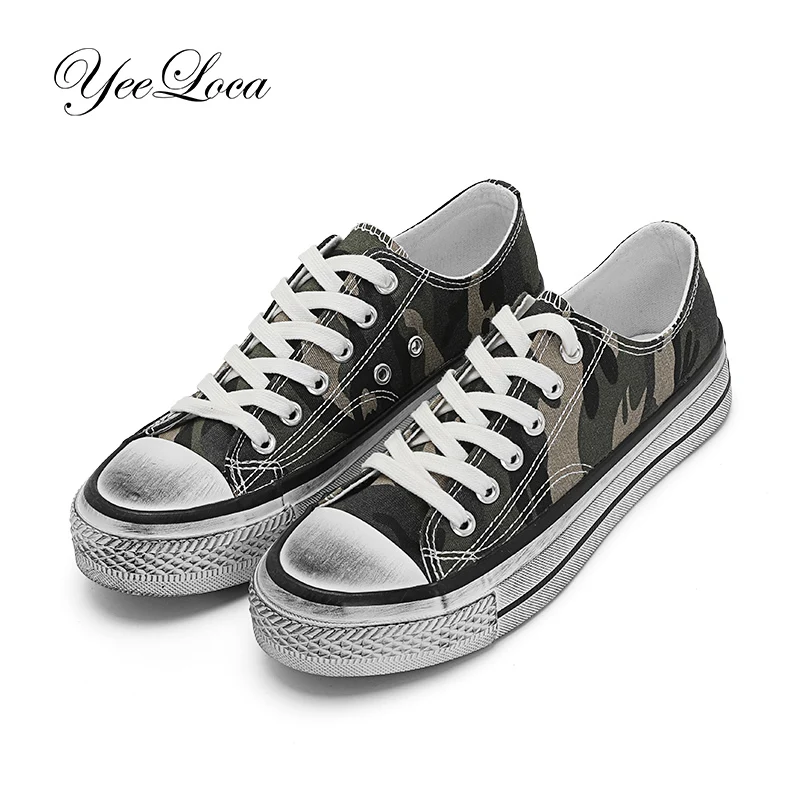 

Woman Sneakers Dirty Shoes Spring 2019 Hot Retro Woman Camouflage Casual Sneakers Female Canvas Shoes School Teenage Comfortable
