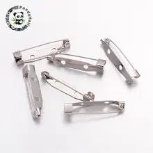 50 шт. железная безопасная брошь фурнитура для изготовления ювелирных изделий своими руками с двумя отверстиями платиновая булавка: 1 мм отверстие: 2 мм