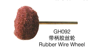 

Hot GH092 rubber wire wheel polishing wheels handle Wire Wheel 100pcs/pack jewelry tools