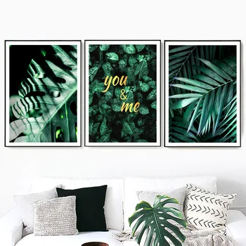 

Fresh Green Tropical Plants Leaf Nordic Posters And Prints Wall Art Canvas Painting Decoration Wall Pictures For Living Room