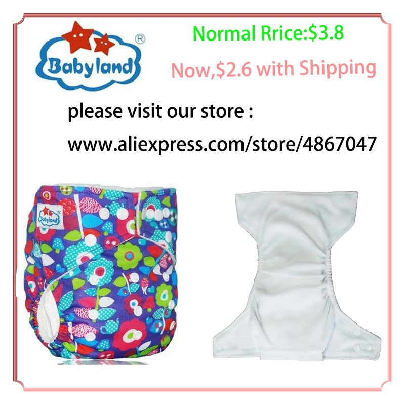 

Babyland B Grade Stock Diapers In One Girl Print Big Discount With Rrice of 2.6USD Free Shipping ( Print has a Little Flaw)