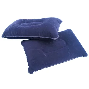 

Outdoor pvc pillows Tourist camping thick flocked rectangular inflatable pillow Napping companion square pillow