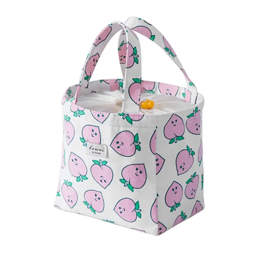 Свежий холст Оксфордский Обед сумка удобная сумка для отдыха милый Фламинго cuctas Сумка-тоут Портативный Пикник чехол - Цвет: Бежевый