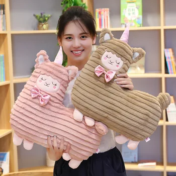 

45cm Unicorn Camel Pillow Super Soft Simulated Alpaca Pillow Stuffed Bed Sleeping Sheep Pillow Gift for Her Room Decoration