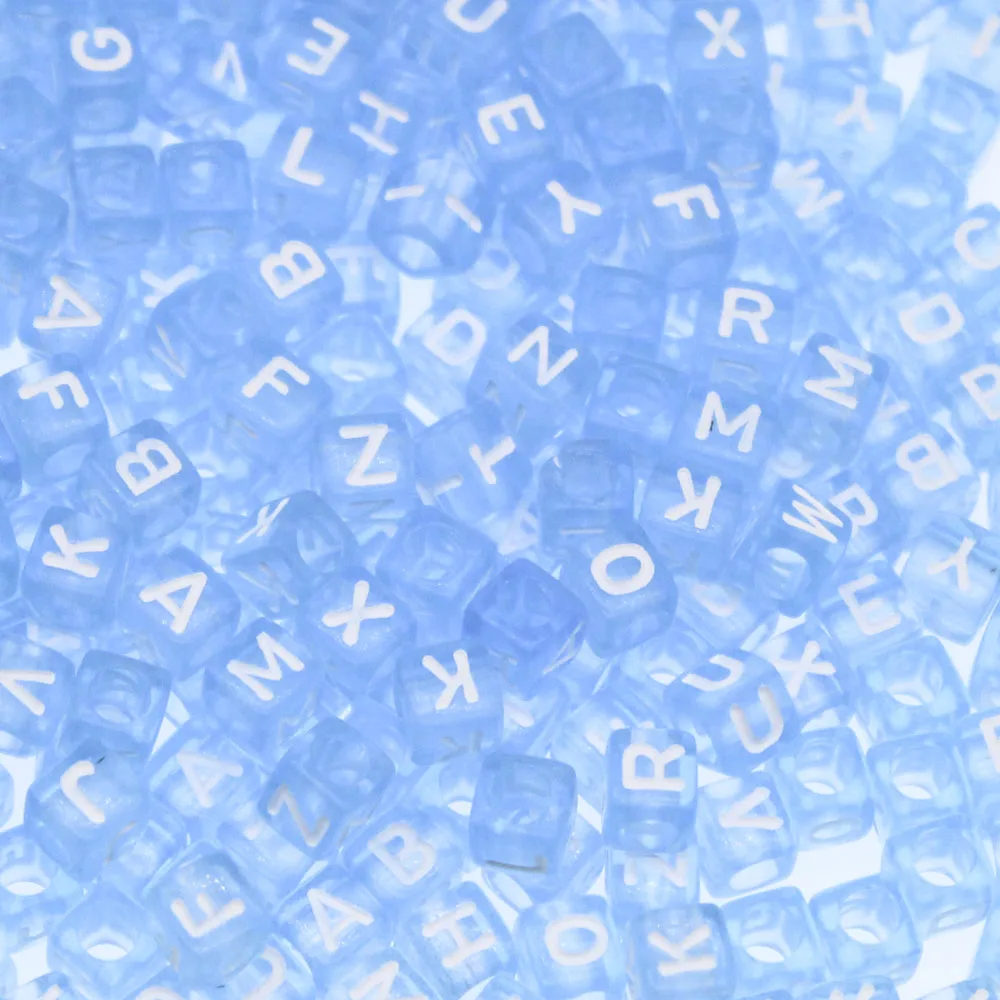 

CHONGAI 100Pcs Transparent Many Colors Choose Cube Beads Square Acrylic Letter Beads Jewelry Findings For Jewelry DIY