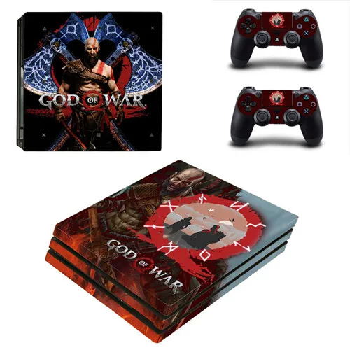 Наклейки на кожу для PS4 Pro для sony playstation 4 Pro консоли и контроллера PS4 Pro sticker s Vinyl-God of War 4 - Цвет: YSP4P-2036