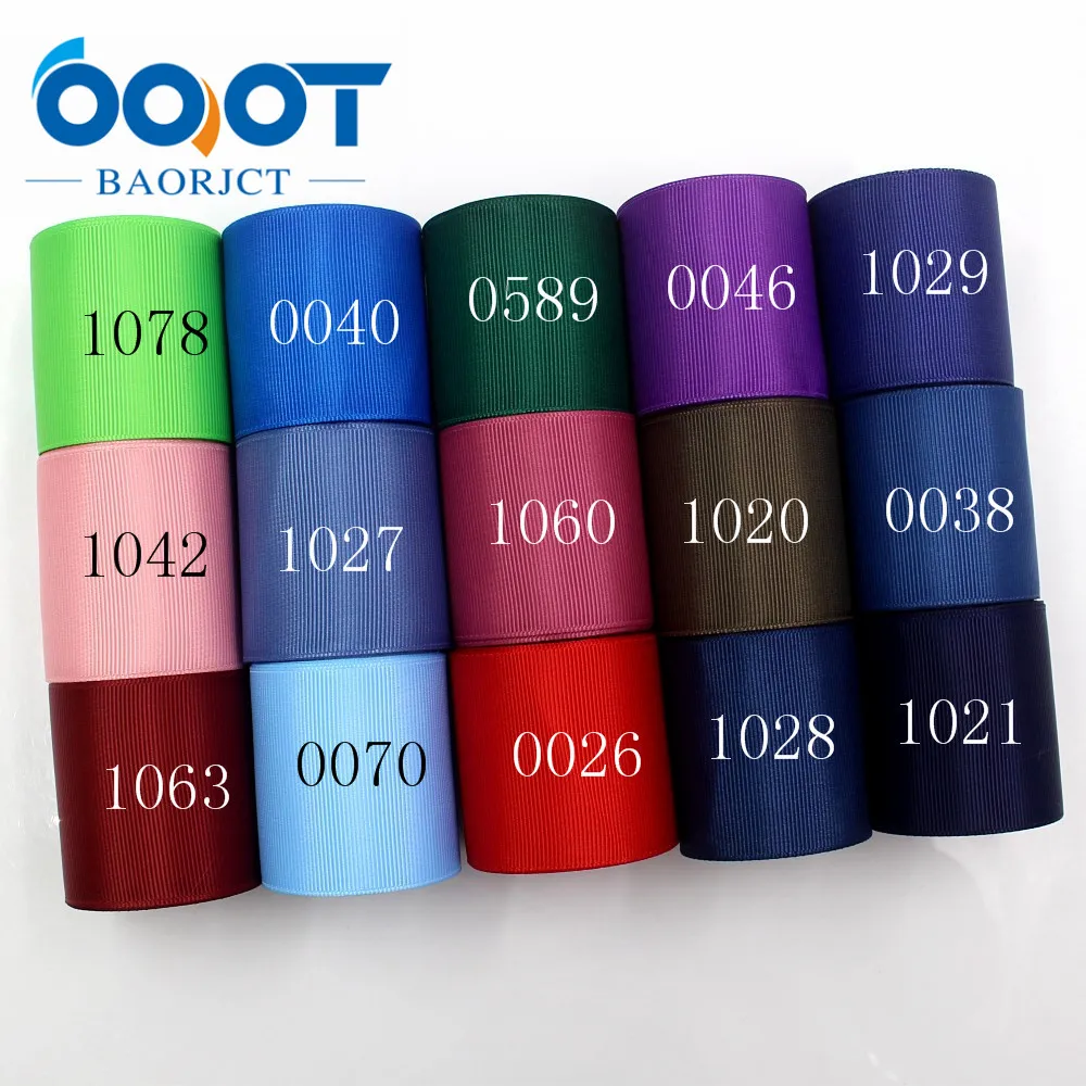 OOOT BAORJCT 181018-L50mm-4, 50 мм 10 ярдов сплошной цвет ленты термопередача Печатный grosgrain, DIY Одежда материалы ручной работы