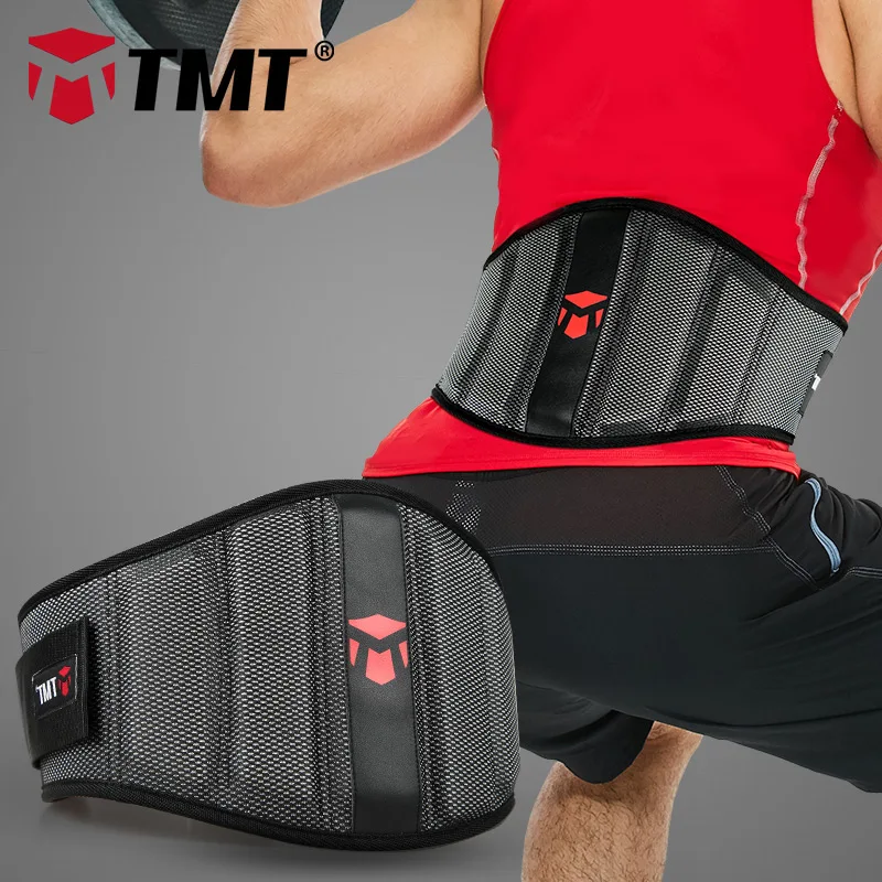 Price TMT Weightlifting Belt Waist Support Brace Fitness Gym Powerlifting Lumbar Back Protection For Women Men Sport Safety Adjustable