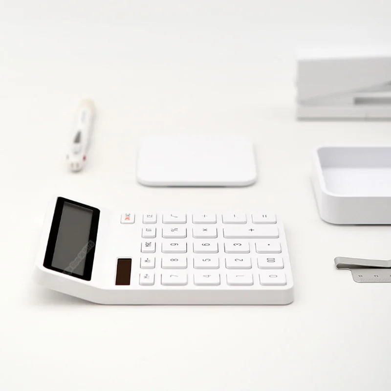 Настольный калькулятор Xiaomi LEMO, фотоэлектрический, двойной, для дайвинга, 12 цифр, автоматическое выключение, для офиса, для бизнеса