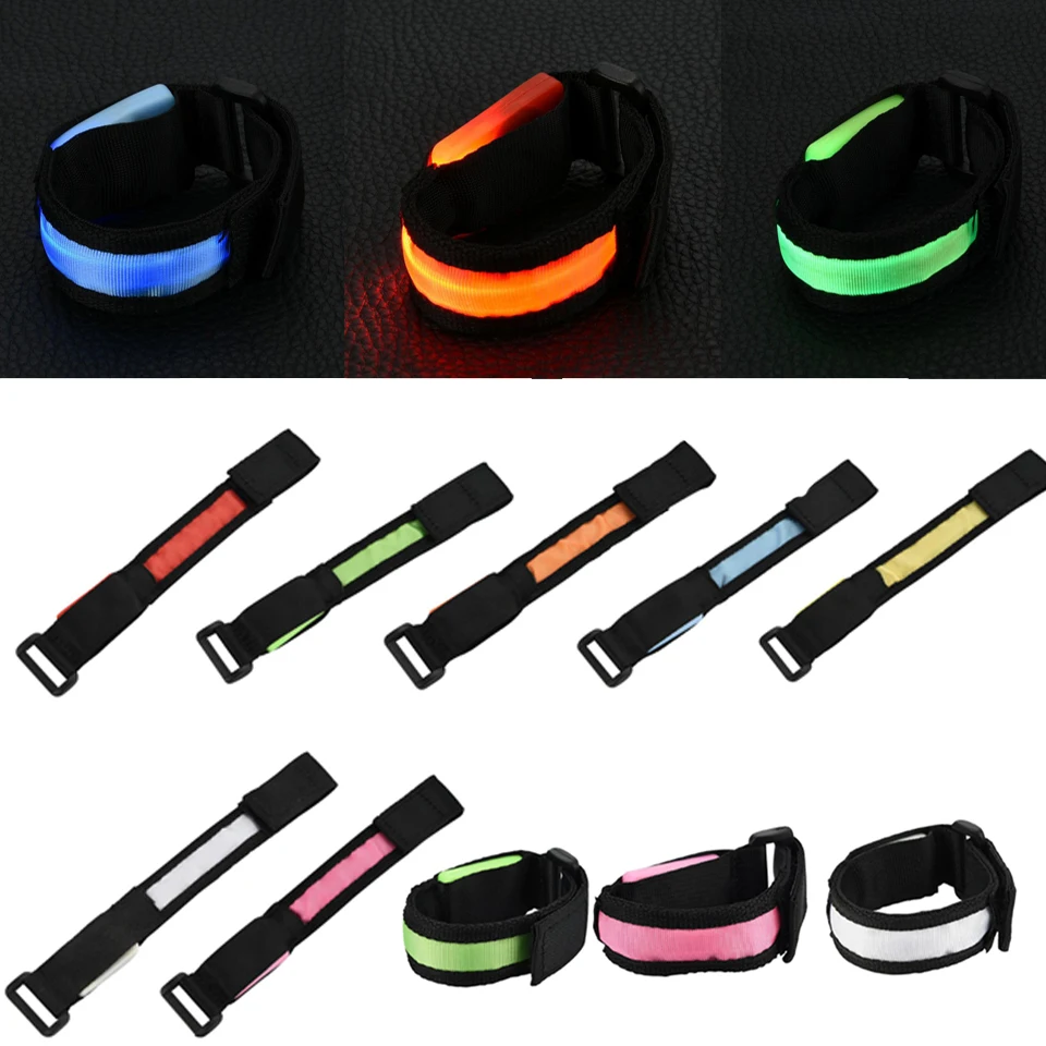 Reflective LED Light Arm Armband Strap Safety Belt For Night Light