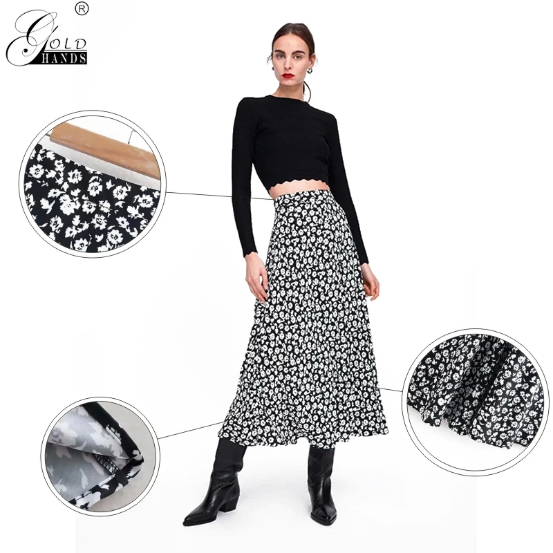 

Gold Hands Sexy Spring Summer Female Vintage Women Skirts High Waist Elasticity Geometric Print Office Lady Slim Pencil Skirt