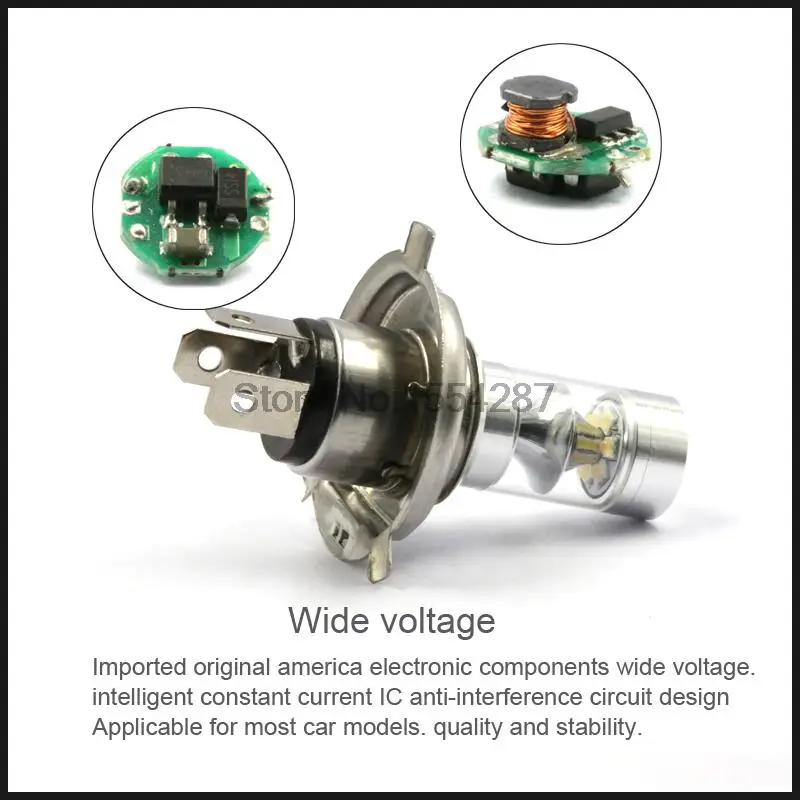 1 шт. водить автомобиль H4 Противотуманные фары белый 100W лампы 20 SMD супер сильный