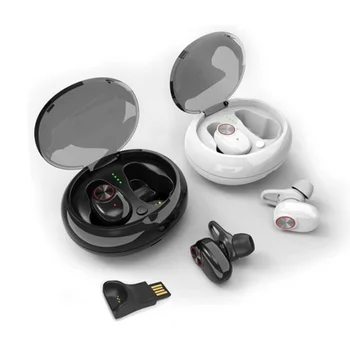 

5.0 Bluetooth Wireless Earphones With Charging Box Handsfree In-Ear Mini Invisible Headset Super Bass Stereo Sport Earbuds cl