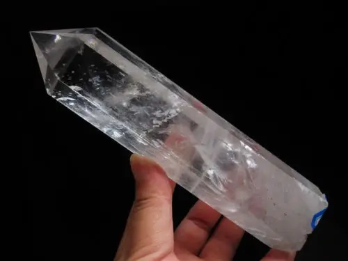 

huij 00612 AAAA++++ NATURAL Clear Rainbow LONG Quartz Crystal Point Healing